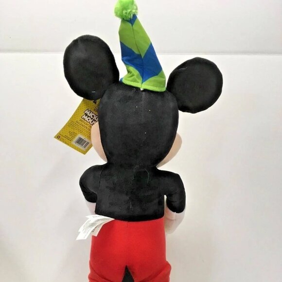 NWT Disney Mickey Mouse 22" Birthday Greeter Plush Holding Gift - Picture 3 of 10
